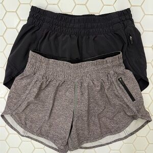 lululemon athletica Black and Gray Athletic Shorts